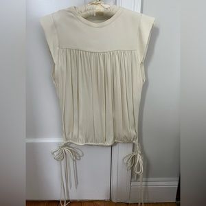Isabel Marant White Silk Blouse with side ties